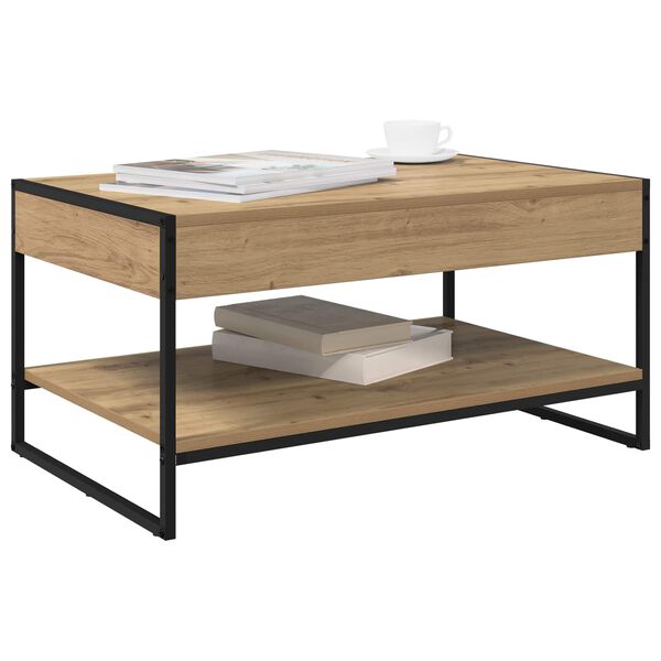 vidaXL Kafijas galdiņ&scaron; Mākslīgā ozola 80 x 50 x 40 cm