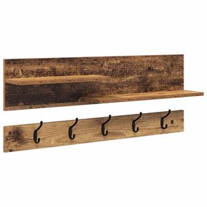 vidaXL Sienas pakaramais Vecs koks 90 x 15 x 36 cm Inženierijas koks