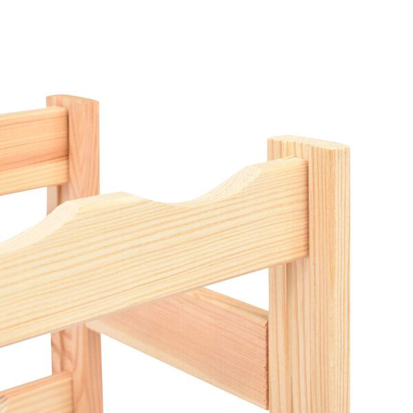 vidaXL vīna pudeļu statīvs 20 pudelēm, priedes koks