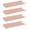 vidaXL Peldējo&scaron;ais plaukts 4 gab. Rozā 30 x 9 x 2,5 cm Tērauds