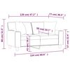 vidaXL divvietīgs dīvāns ar spilveniem, melns, 120 cm, mākslīgā āda