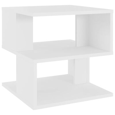 vidaXL galdiņš, balts, 40x40x40 cm, skaidu plāksne
