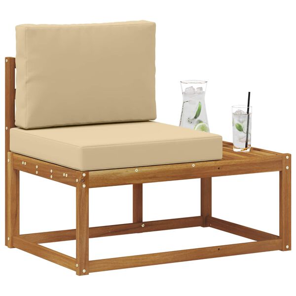 vidaXL Āra galējais dīvāns Dabiska 91 x 63 x 73 cm Cietā akācijas koks