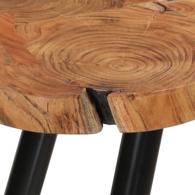 vidaXL kafijas galdiņš, 35 cm, 6 koka ripu dizains, masīvs rožkoks