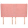 vidaXL galvgalis ar malām, 147x23x118/128 cm, rozā samts