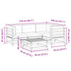 vidaXL 5-daļīgs dārza mēbeļu komplekts ar matračiem, priedes masīvkoks