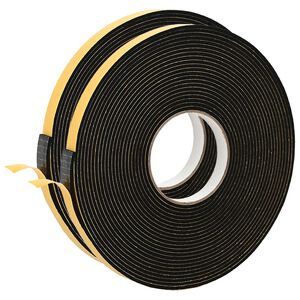 vidaXL Pa&scaron;līpo&scaron;a putas lente 2 gab. Melns 15mm x 10m CR putuplasts
