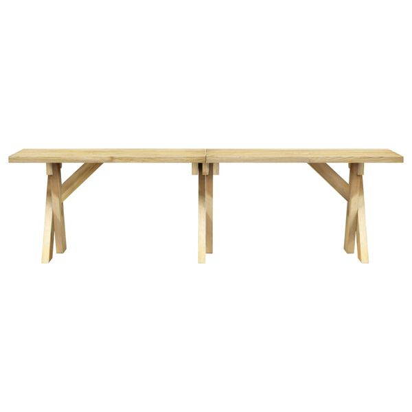 vidaXL 3-daļīgs dārza mēbeļu komplekts, impregnēts priedes koks