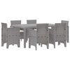 vidaXL Dārza ēdamgalds 7 pcs Gaiši pelēks Polt rattan