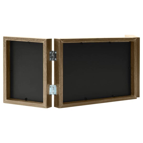 vidaXL 3-daļīgs foto rāmis, kolāža, gai&scaron;i brūns, 28x18 cm+2x(13x18 cm)