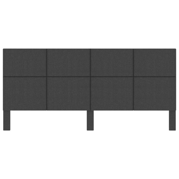 vidaXL galvgalis, tum&scaron;i pelēks audums, 200x200 cm