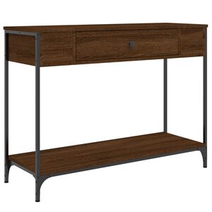 vidaXL konsoles galdiņ&scaron;, brūna koka, 100x34,5x75 cm, inženierijas koks