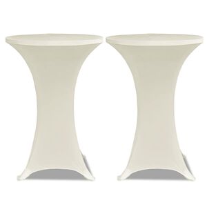 vidaXL Elastīgs galdauts stāvgaldiem 60 cm 2 gab. bē&scaron;s