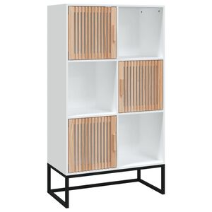 vidaXL augstais skapītis, balts, 70x35x125 cm, inženierijas koks