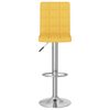 vidaXL bāra krēsls, sinepju dzeltens audums