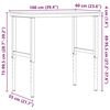 vidaXL darbagalds, 100x60x(73-99,5) cm, akācijas masīvkoks, taisnstūra