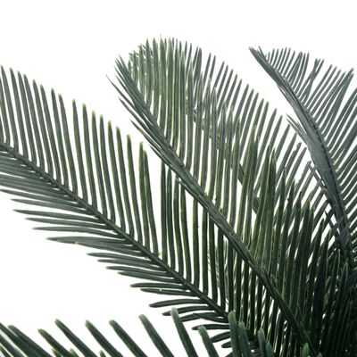 vidaXL mākslīgā cikas palma ar podiņu, 125 cm, zaļa