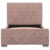 vidaXL gultas rāmis, rozā samts, 90x200 cm