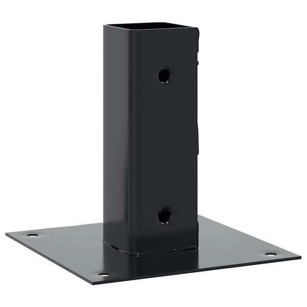 vidaXL Statu pamatnes Kvadrātveida 12 gab Antracīts 46x46 mm