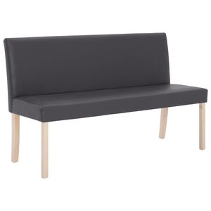vidaXL sols, 139,5 cm, pelēka mākslīgā āda