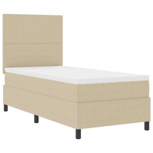 vidaXL Kastītes atsperu gulta Gai&scaron;i pelēks un balts 80 x 200 cm