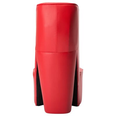 vidaXL krēsls, augstpapēžu kurpes dizains, sarkana mākslīgā āda