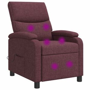vidaXL Masāžas atzveltnes krēsls Violeta Audums