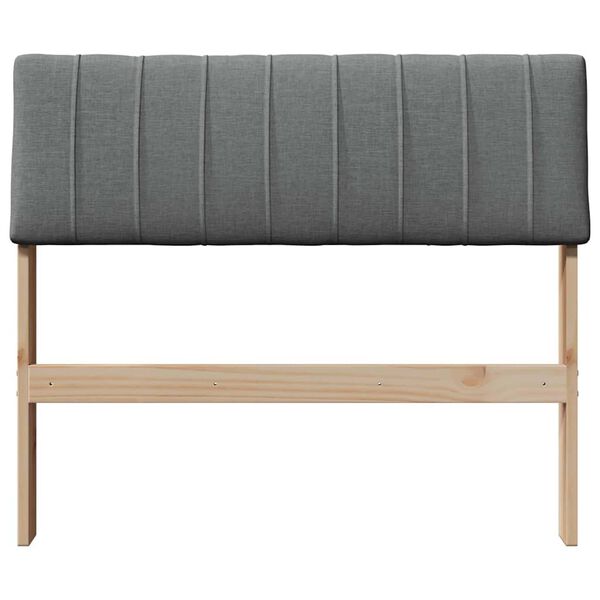 vidaXL Mīkstināts gultas galvgalis Tum&scaron;i pelēks 90 cm