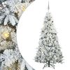 vidaXL Mākslīgā Saliekamā Ziemassvētku Egle Balts 210 cm PE un PVC
