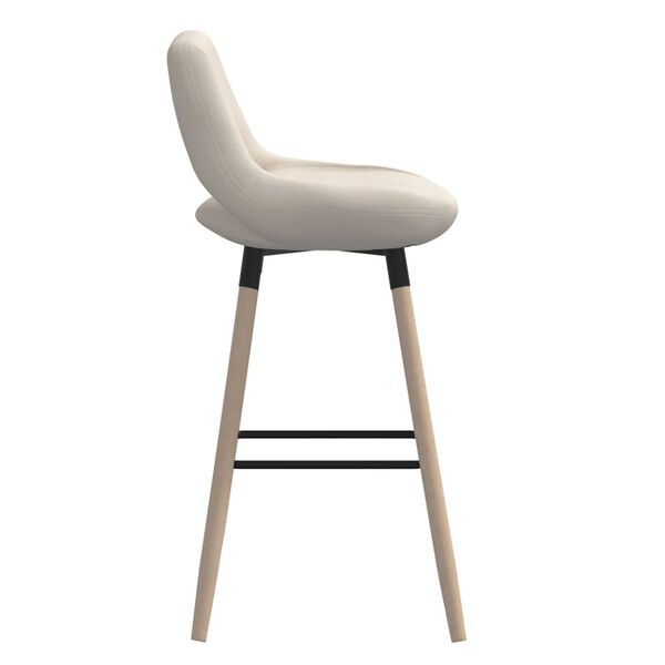 vidaXL bāra krēsls, krēmkrāsas audums