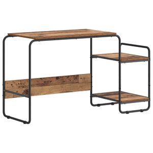 vidaXL Galds ar uzglabā&scaron;anu Vecs koks 131,5 x 50 x 75,5 cm
