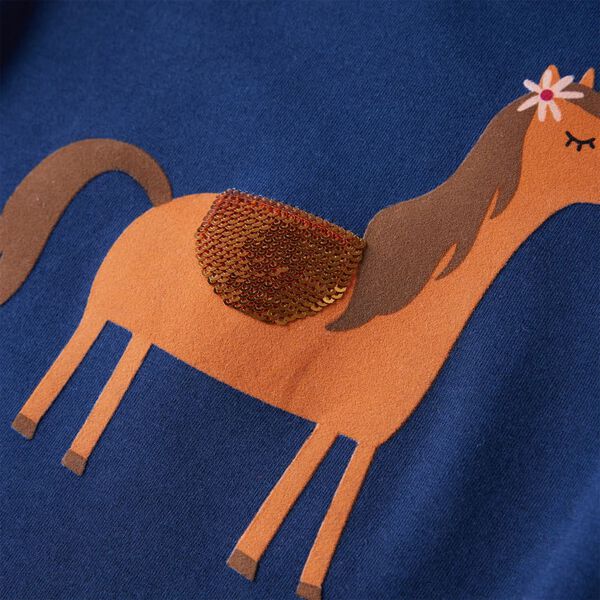 Bērnu krekls ar garām piedurknēm, tum&scaron;i zils, 128