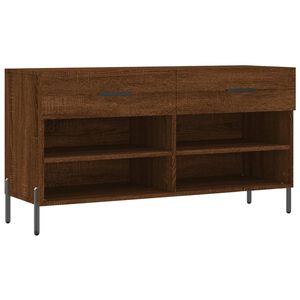 vidaXL apavu skapītis, brūns, 102x35x55 cm, inženierijas koks