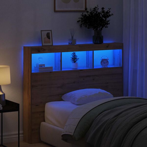 vidaXL Galvgalis Artisānā ozols 120 x 17 x 102 cm Inženierijas koks