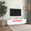 vidaXL TV galdiņ&scaron; ar LED apgaismojumu, 160x35x40 cm, balts