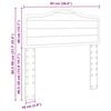 vidaXL Galvgalis ar galvas klāju Balts 90 cm Inženierijas koks