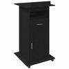 vidaXL Podijs Melns ozolkoks Inženierijas koks 55 x 55 x 107 cm