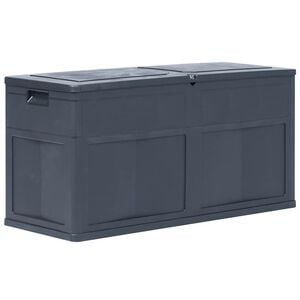 vidaXL dārza uzglabā&scaron;anas kaste, 320 L, melna