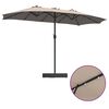 vidaXL Dārza parasols Pelēkbrūna 385 x 209 x 244 cm Poliesters