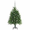 vidaXL izgaismota Ziemassvētku egle ar rotājumiem, zaļa, 120 cm