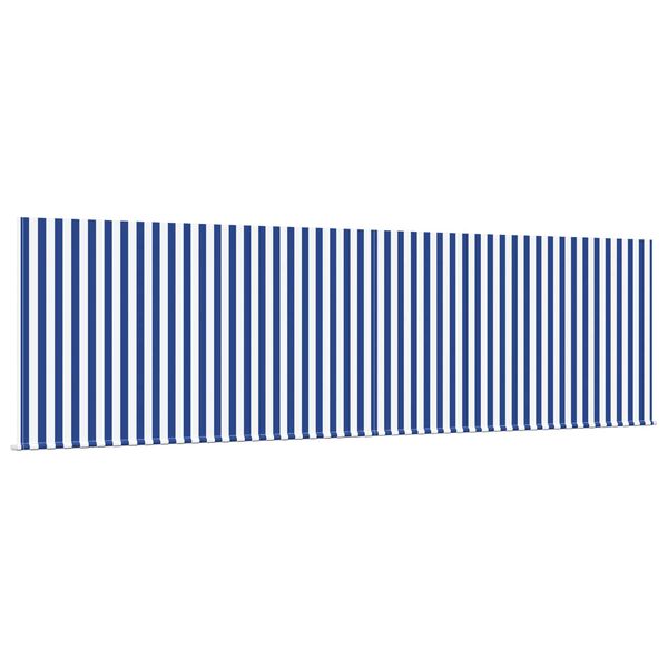vidaXL Izvelkams jumtiņ&scaron; Zila un balta 400 &times; 300 cm