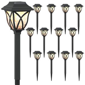 vidaXL Āra saules gaismas ar zemes tapas 12 gab. Silti balts 42 cm PP