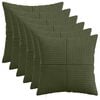 vidaXL Spilvenu pārvalks 6 pcs ALMELO Zaļa 30 x 30 cm kordurojs