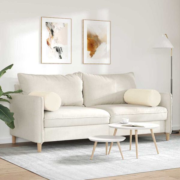 vidaXL Spilveni 2 pcs Krēmkrāsa &Oslash; 25 x 70 cm Korduroja audums