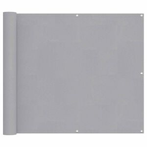 vidaXL Balkona ekrāns Gai&scaron;i pelēks 100 x 400 cm Oksforda audums