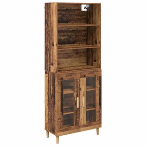 vidaXL Augstais skapītis Vecs koks 69,5 x 32,5 x 180 cm