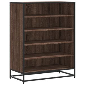vidaXL apavu skapītis, brūns, 75x38x97,5 cm, inženierijas koks&metāls