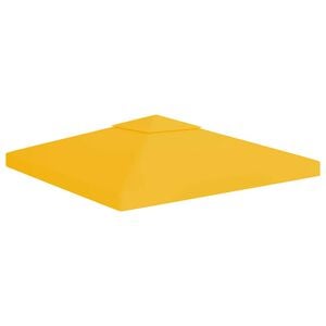 vidaXL nojumes jumta pārsegs, divdaļīgs, 310 g/m&sup2;, 3x3 m, dzeltens