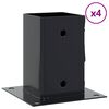 vidaXL Statu pamatnes Kvadrātveida 4 gab Antracīts 81x81 mm