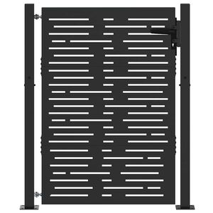 vidaXL dārza vārti, 100x125 cm, Corten tērauds, kvadrātveida dizains